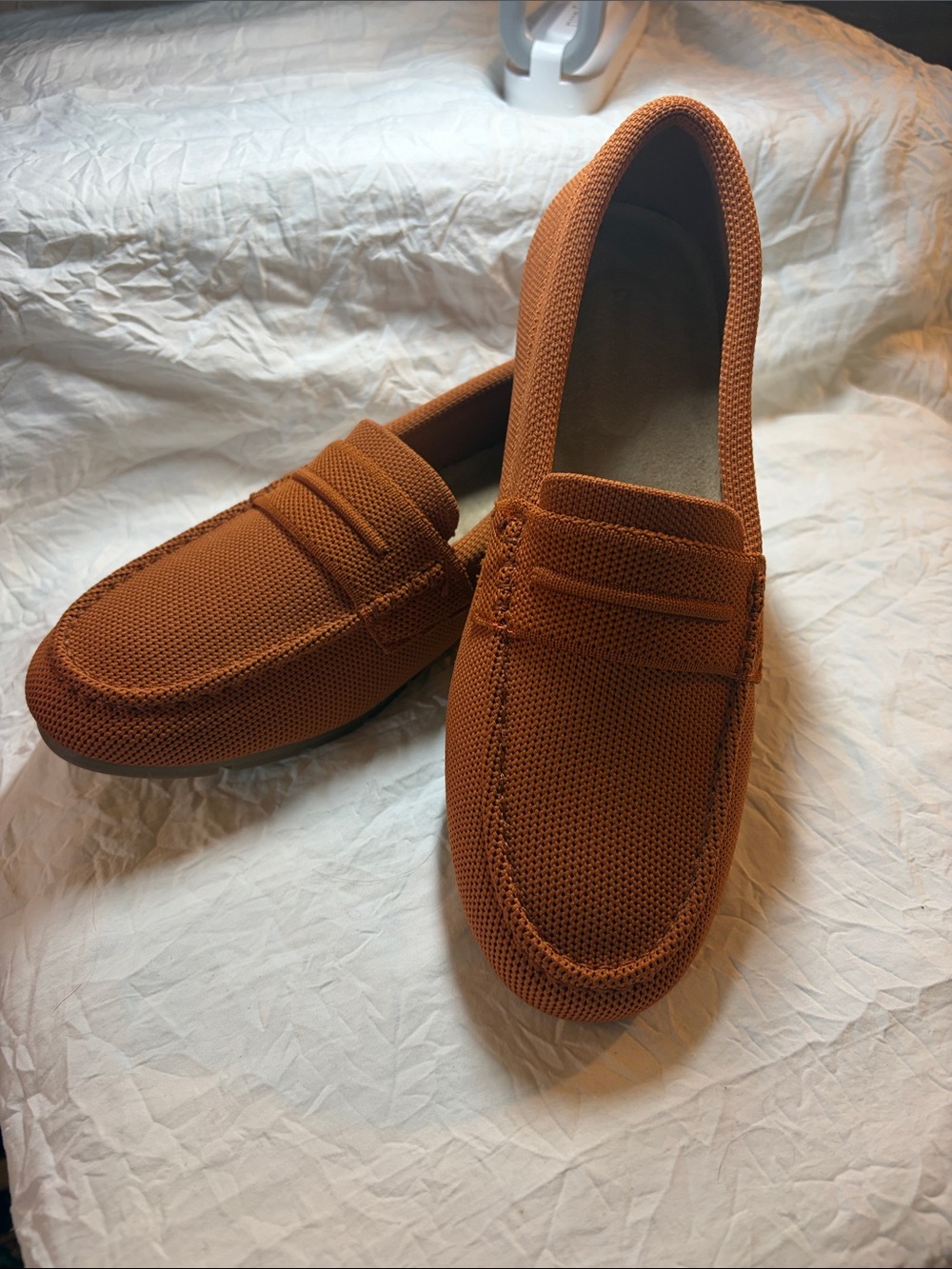 Women’s  Casual Penny Loafers in Burnt Orange